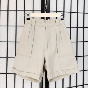 High waisted linen shorts